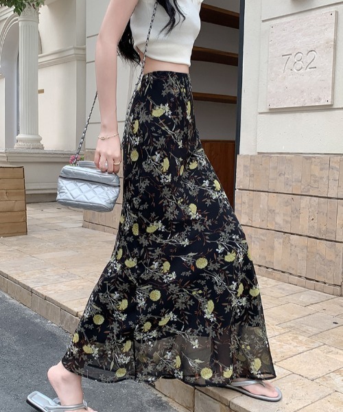 Diosfront ロング スカート 花柄マーメイドスカート : ZOZOTOWN Yahoo