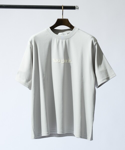 ABAHOUSE GRAY tシャツ 「YOU GOT IT.」ベアポンチ ロゴ 半袖Tシャツ