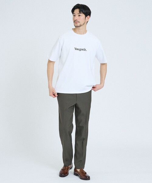 ABAHOUSE GRAY tシャツ 「YOU GOT IT.」ベアポンチ ロゴ 半袖Tシャツ