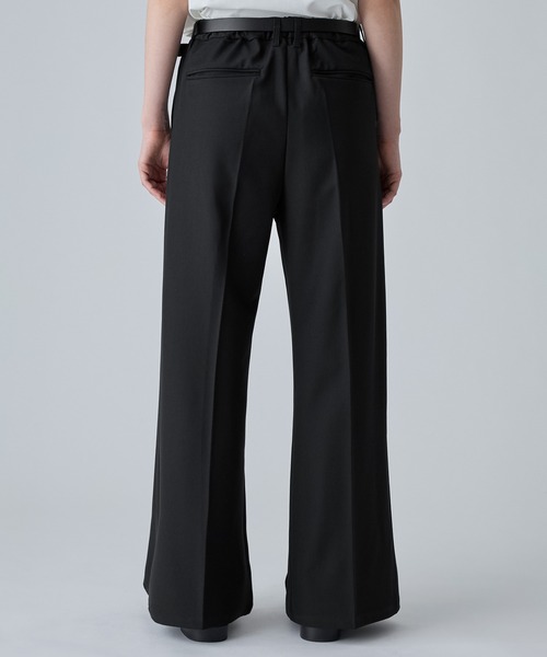 VELNUS スラックス 「VELNUS」Center Seam Draped Semi-Wide Flare