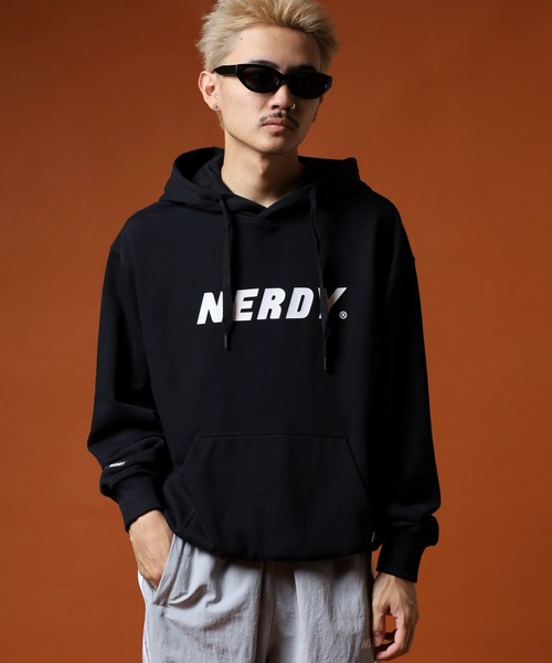 「NERDY」 プルオーバーパーカー M ライトパープル メンズ_画像3
