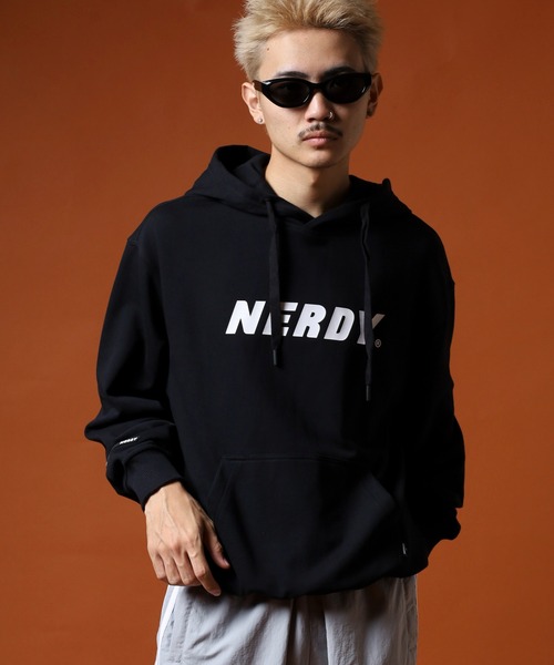 「NERDY」 プルオーバーパーカー M ライトパープル メンズ_画像4