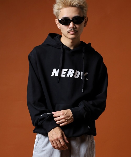 「NERDY」 プルオーバーパーカー M ライトパープル メンズ_画像6