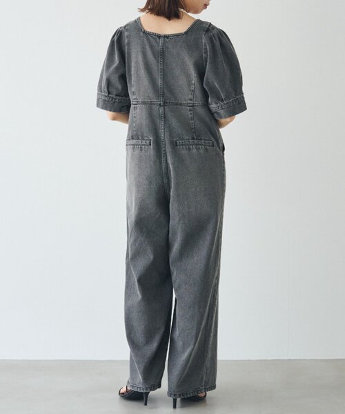 【LOUNGEDRESS】デニムオールインワン Loungedress（ラウンジドレス） オールインワン 「PUFRILL/パフリル