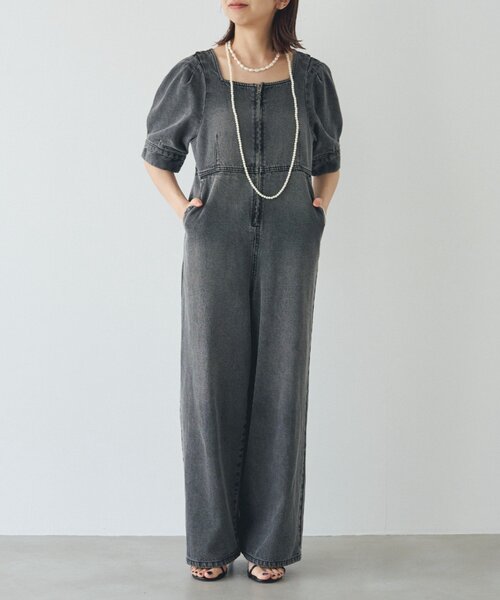 ラウンジドレス／デニムオールインワン Loungedress（ラウンジドレス） オールインワン 「PUFRILL/パフリル