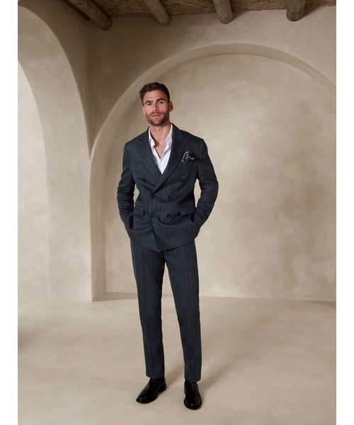BANANA REPUBLIC」 テーラードジャケット 36 ネイビー メンズ 