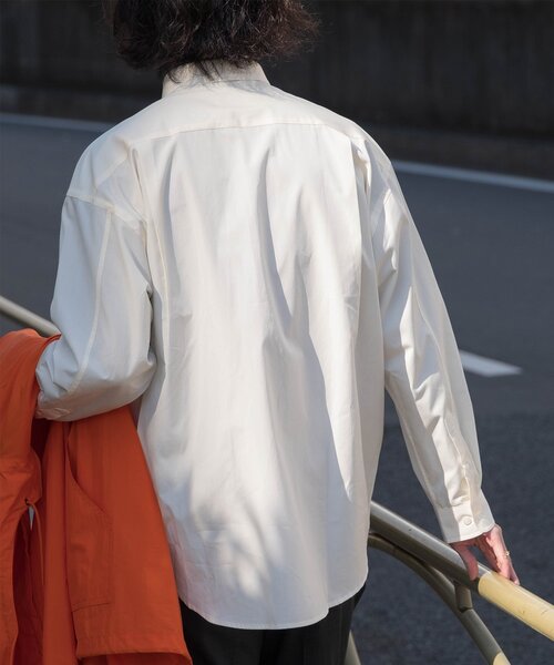 「THOMAS MASON」 7分袖シャツ SMALL ライトブルー メンズ_画像7