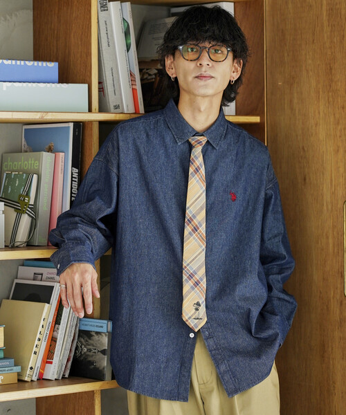 U.S. POLO ASSN.（ユーエスポロアッスン） 長袖シャツ SMALL サックス