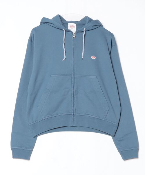 DANTON グレー フード付きパーカー サイズ38 Danton（ダントン） ジップアップパーカー 38 トップグレー レディース
