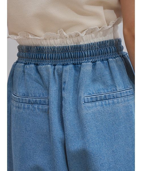 パンツ バリエウエストレイヤードパンツ レディースの画像