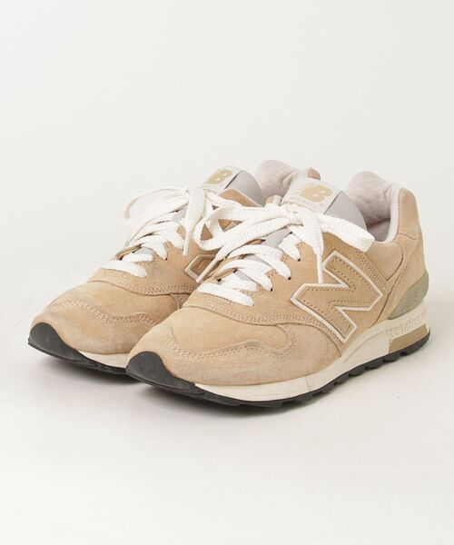 「New Balance」 ローカットスニーカー 23.5cm ベージュ レディース