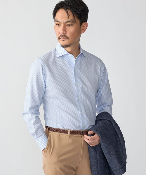 SHIPS（シップス） シャツ SHIPS: ICE COTTON パナマ ワンピースカラー