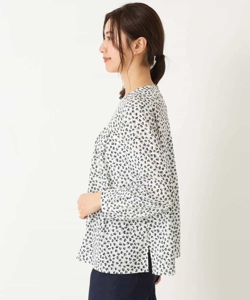 「MK MICHEL KLEIN」 長袖ブラウス 38 ホワイト レディース_画像3