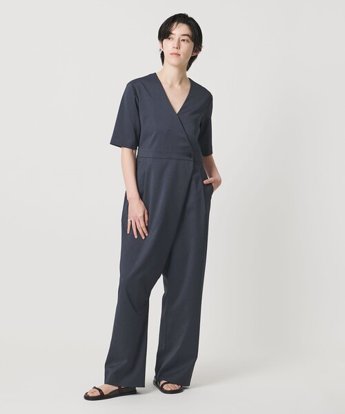 【試着のみ】MARW UNITED ARROWSVネック ラップ オールインワン MARW UNITED ARROWS（マルゥ ユナイテッドアローズ） オールインワン