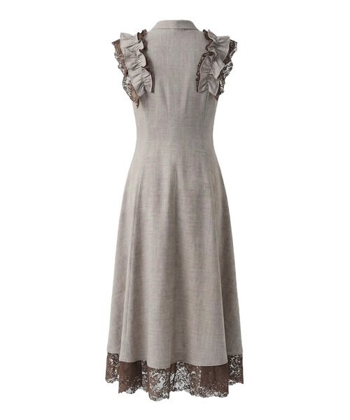 Lace layered shirt dress ロゼミューズ Rose Muse（ロゼミューズ） シャツワンピース Lace layered shirt