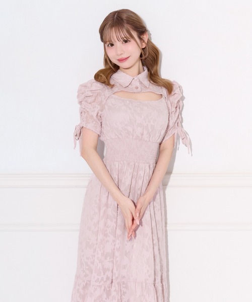 apres jour（アプレジュール） ワンピース 半袖 アソート柄フロント