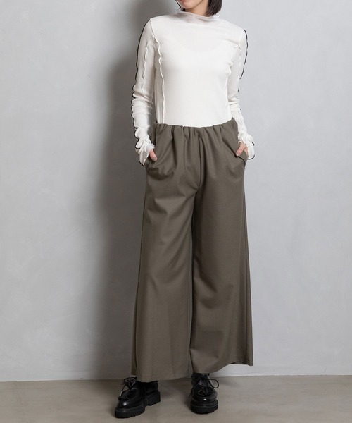 「MARECHAL TERRE」 イージーパンツ MEDIUM ブラック レディース_画像6