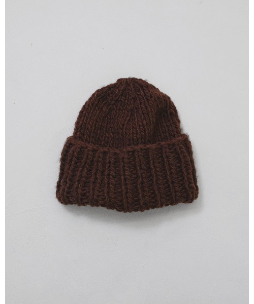 todayful ダークブラウン ニット帽 完売品 TODAYFUL ニット帽 ニットキャップ Lowgauge Hand Beanie レディース