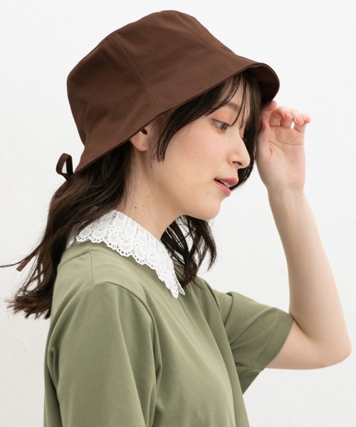 Honeys（ハニーズ） 帽子 ハット レディース 後ろリボンバケットハット