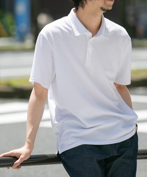 「URBAN RESEARCH ROSSO MEN」 半袖ポロシャツ MEDIUM ネイビー メンズ_画像2