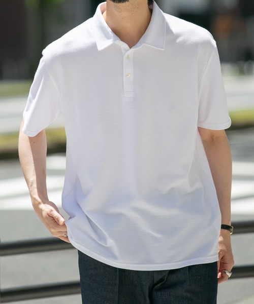 「URBAN RESEARCH ROSSO MEN」 半袖ポロシャツ MEDIUM ネイビー メンズ_画像4