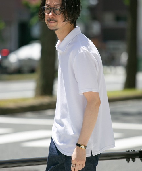 「URBAN RESEARCH ROSSO MEN」 半袖ポロシャツ MEDIUM ネイビー メンズ_画像7