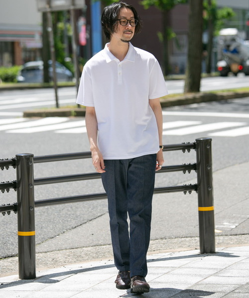 「URBAN RESEARCH ROSSO MEN」 半袖ポロシャツ MEDIUM ネイビー メンズ_画像9