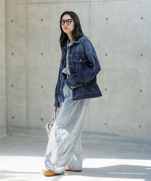 「PAGEBOY」 デニムパンツ SMALL ブルー レディース_画像6