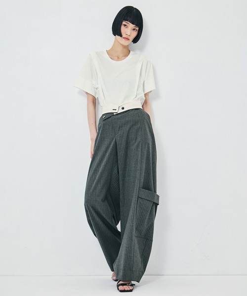 パンツ STUDIOUS Soft Barrel Leg Cargo Trousers STUDIOUS（ステュディオス） ワイドパンツ カーゴパンツ 「STUDIOUS