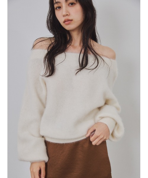 FRAY I.D オフショル ホワイト サイズ0 FRAY I.D（フレイ・アイディー） tシャツ フォックスカシミア