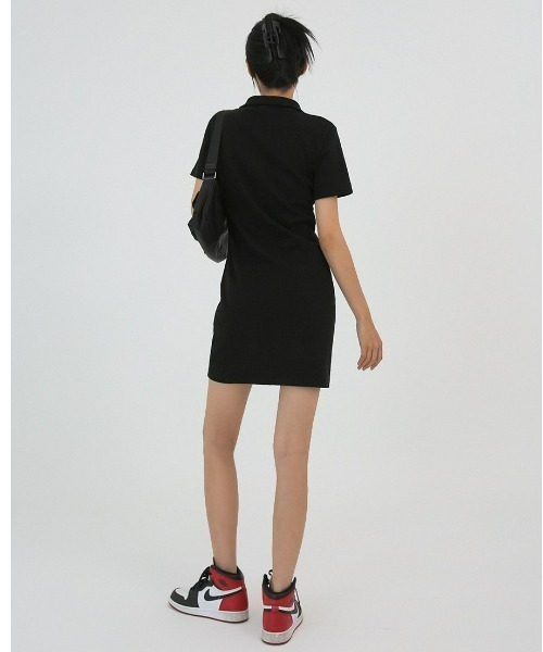 「BLACKUP」 シャツワンピース FREE ブラック レディース_画像2
