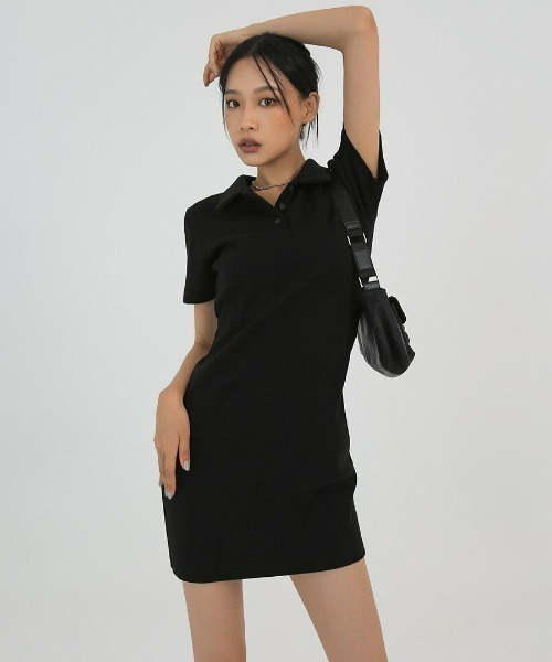 「BLACKUP」 シャツワンピース FREE ブラック レディース_画像7