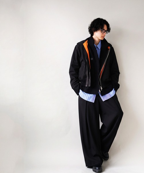 antiqua（アンティカ） antiqua ma1 ma-1 異素材 レイヤード風