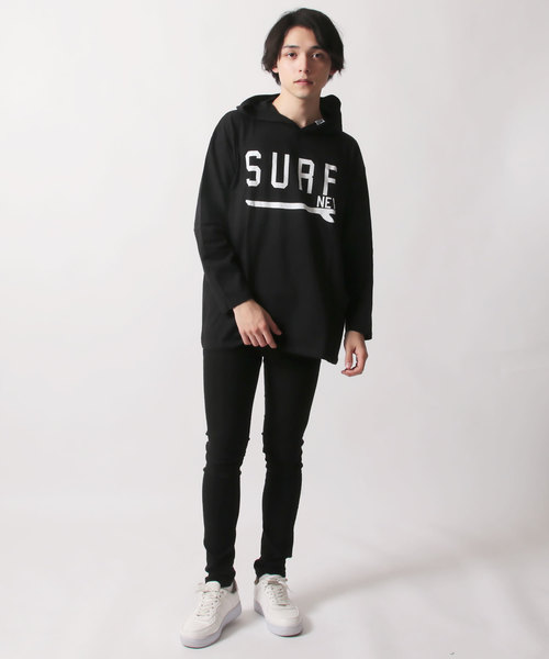 NEV SURF（ネブサーフ） パーカー プリント7分袖BIGプルオーバー