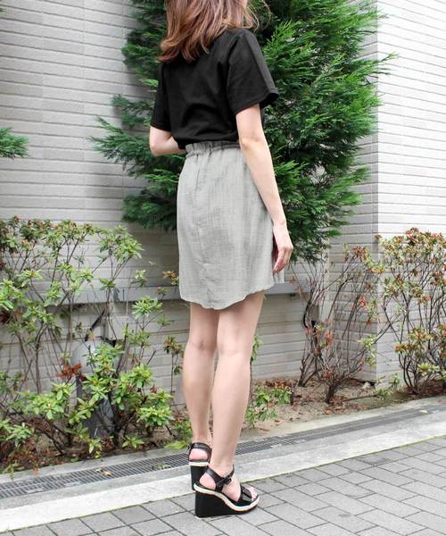 MODE ROBE（モードローブ） スカート ドロストリネンミニスカート