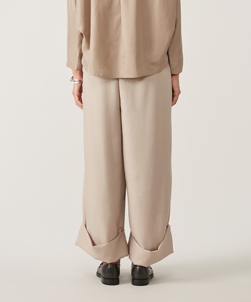 HOT定番 パンツ PayPayモール店 - 通販 - PayPayモール スラックス KAAM:裾ダブルワイドパンツ ZOZOTOWN お得在庫