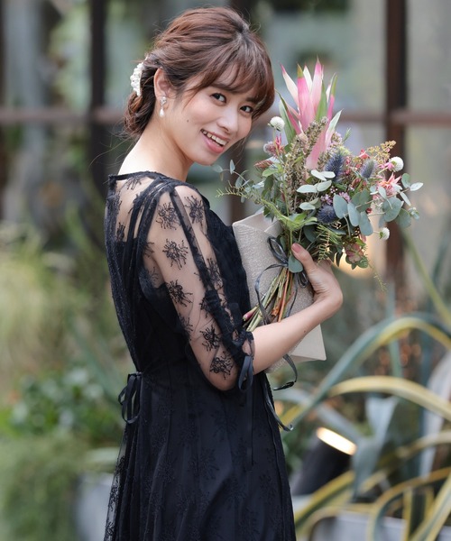 セール】ロング&七分袖フォーマルプリンセスライン結婚式
