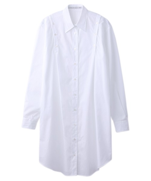シャツ ブラウス SHOULDER BUTTON SHIRT DRESS