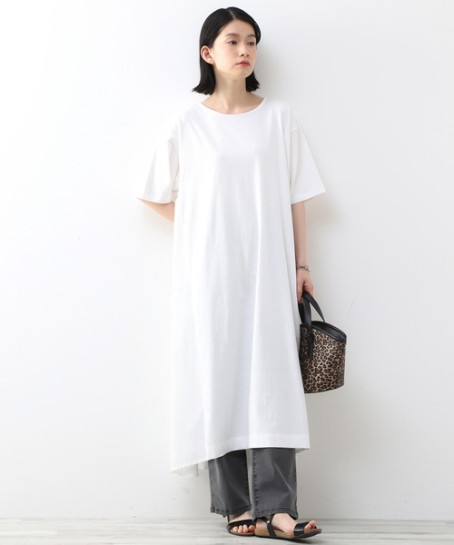 ワンピース 爽やか異素材ドッキング 涼しいをキープしながらおうち時間もオシャレに過ごせるaラインカットワンピース Zozotown Paypayモール店 通販 Paypayモール