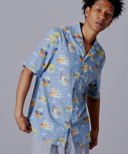 ✨美品マンシングウェア 希少ペンギンアロハ総柄半袖ポロシャツ 映えるゴルフウェア penguin BY MUNSINGWEAR（ペンギンバイマンシングウェア） シャツ