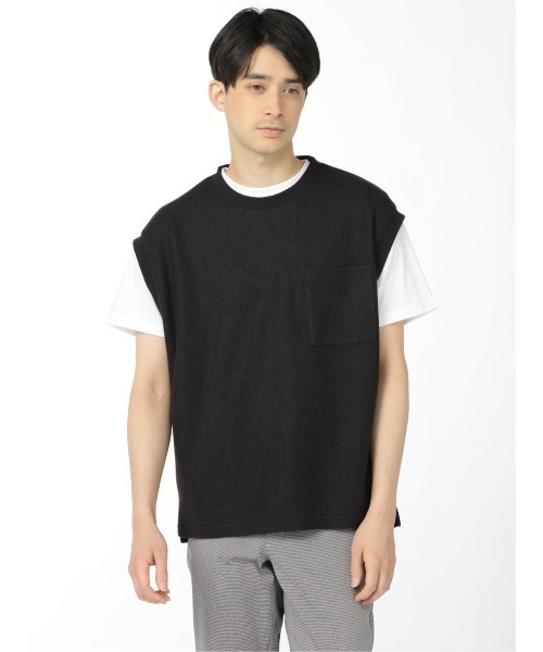 アンサンブル エムエフエディトリアルメンズ/m.f.editorial:MEN クルーネックベスト&半袖Tシャツ アンサンブル