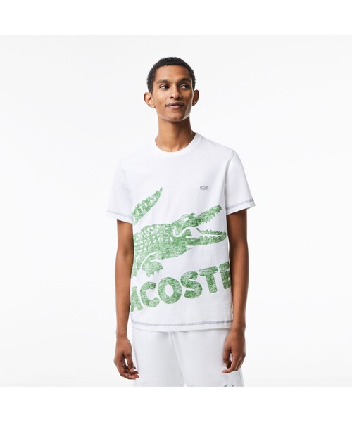 LACOSTE tシャツ オーバーサイズプリントTシャツ メンズ