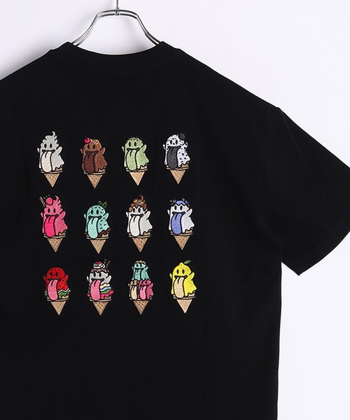 ストリート GRAF&WU ゴーストキャラ刺繍 Tシャツ T218 | wshot