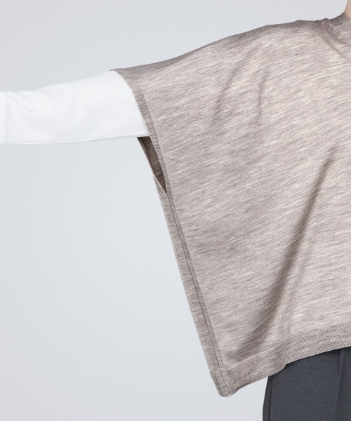 ニット セーター 「洗える」コンパクトウール ポンチョ レディース trim_ofcrs_item20e6f1cc6e2711e