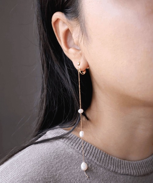 イヤリング KAM.accessory/淡水パールロングイヤリング/サージカルステンレス316 レディース_15