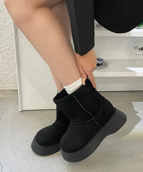 shopnikoniko（ショップにこにこ） ブーツ 厚底 ムートンブーツ