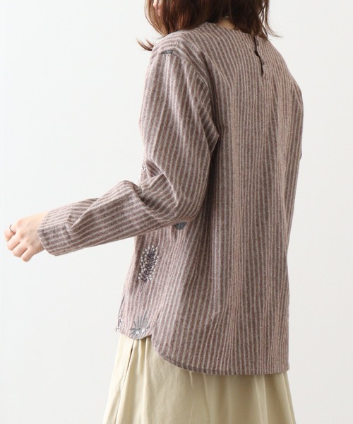 ブラウス シャツ EMAGO お出かけ総柄刺繍スクエアブラウス レディース お出かけ総柄刺繍スクエアネックブラウス（Emago）の商品詳細