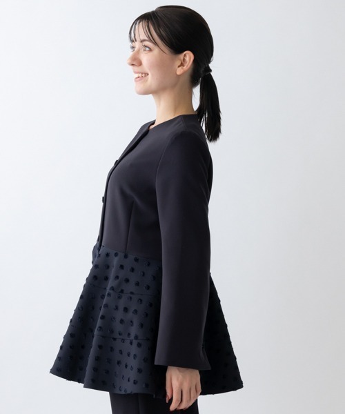 Sono ジャケット ノーカラージャケット 「SONO NAVY」−Dot