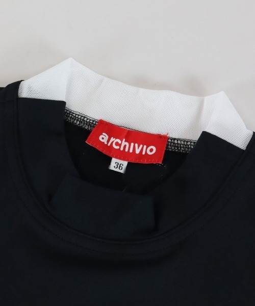archivio tシャツ 「LADIES」部分メッシュ半袖プルオーバー