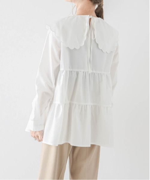 La-gemme（ラジェム） ブラウス シャツ スカラップ襟ティアード